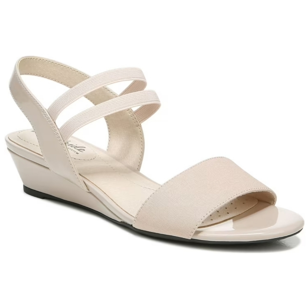 LifeStride Women's Yolo Strappy Wedge Sandals, Taupe, Size 10W (Wide Fit)